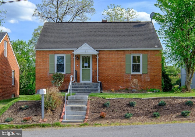 cape cod-style house with brick siding