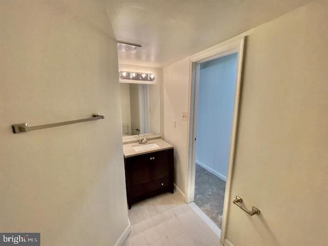 11732 Stonegate Ln, Columbia, MD 21044 - bathroom with vanity and baseboards