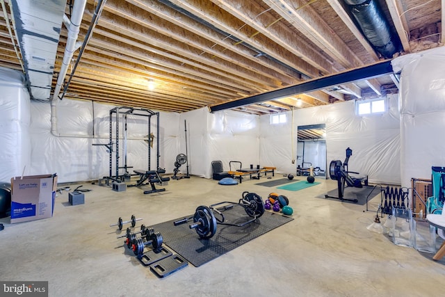 view of workout area