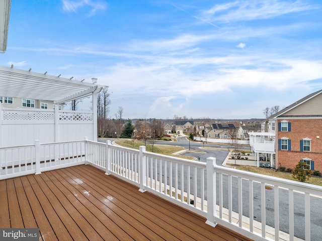 deck featuring a residential view