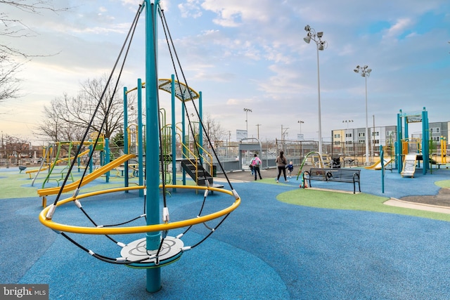 view of community jungle gym