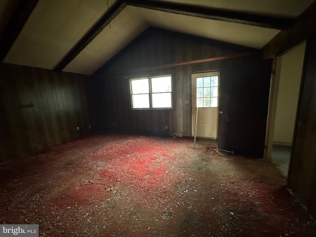 bonus room with lofted ceiling