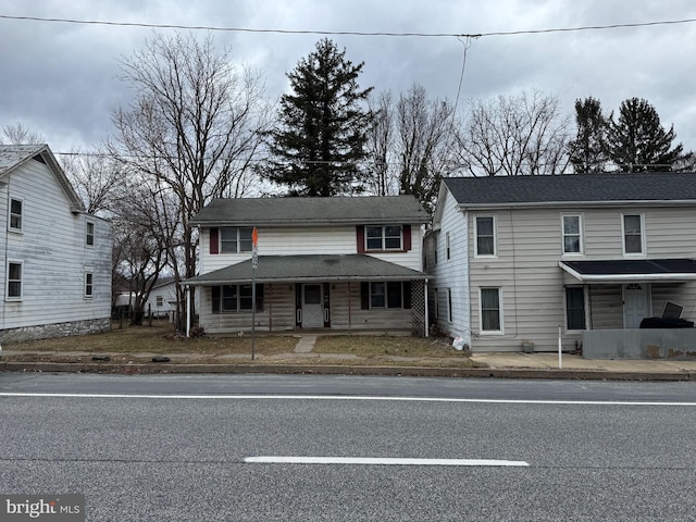 view of front of home with covered porch