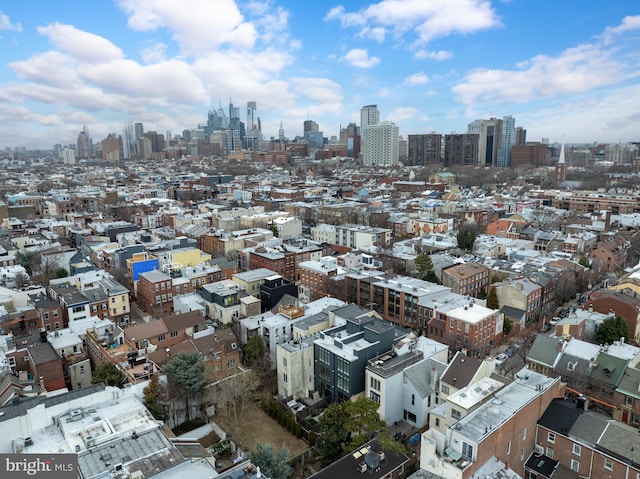 bird's eye view featuring a city view