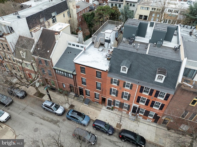 aerial view with a residential view