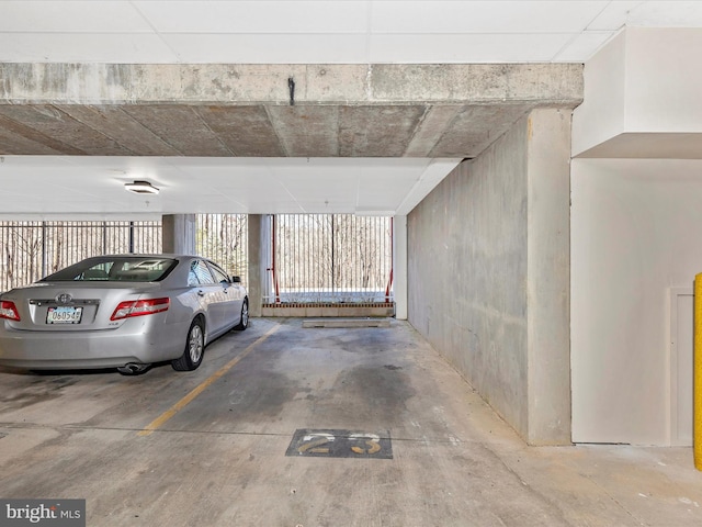 view of parking deck