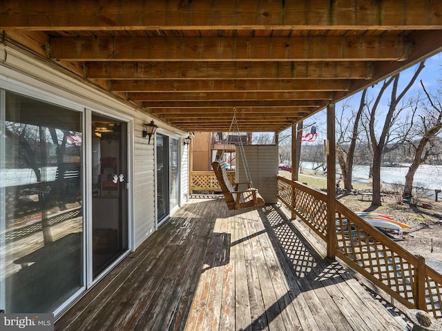 view of wooden terrace