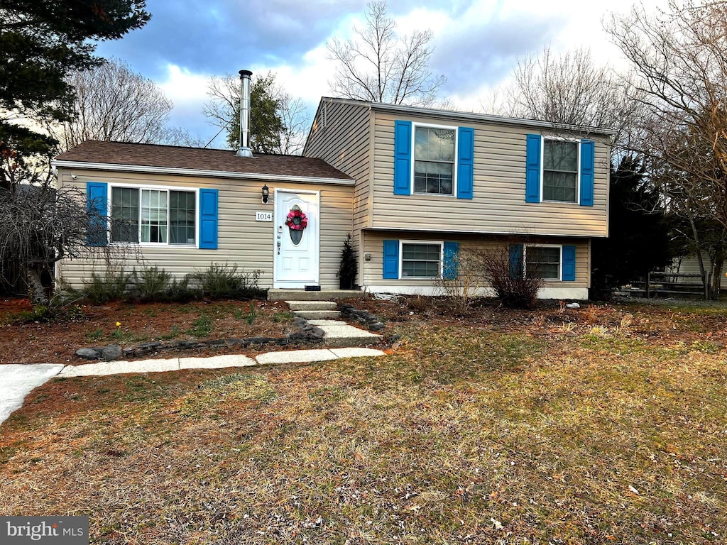 view of split level home