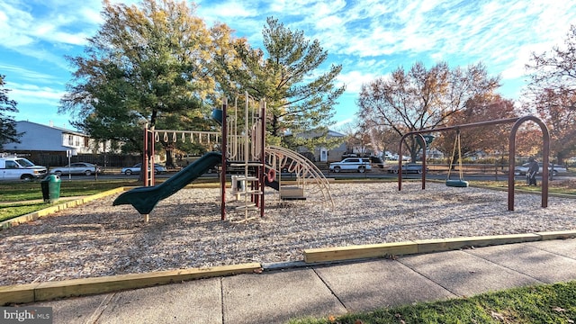 view of community jungle gym