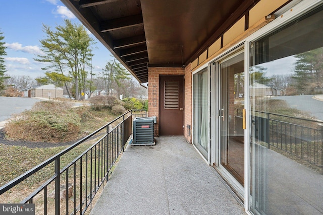 balcony with central air condition unit