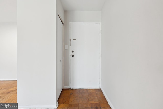 corridor with baseboards