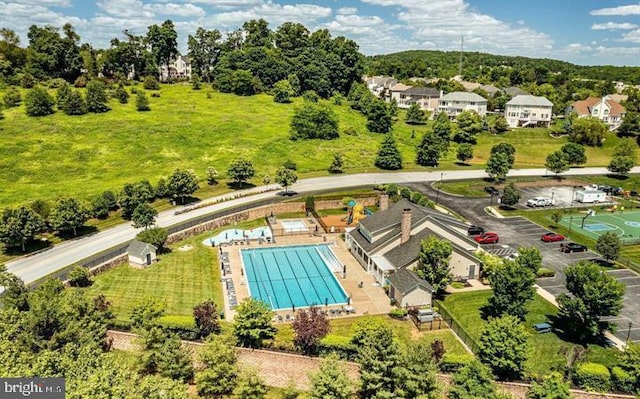 birds eye view of property