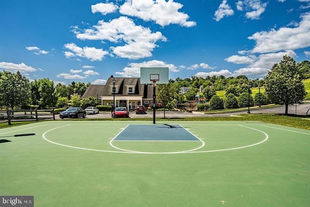 view of basketball court featuring community basketball court