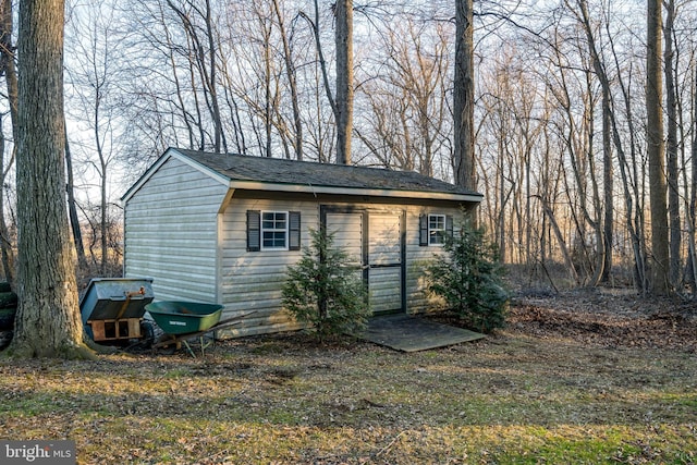 view of outbuilding featuring an outdoor structure