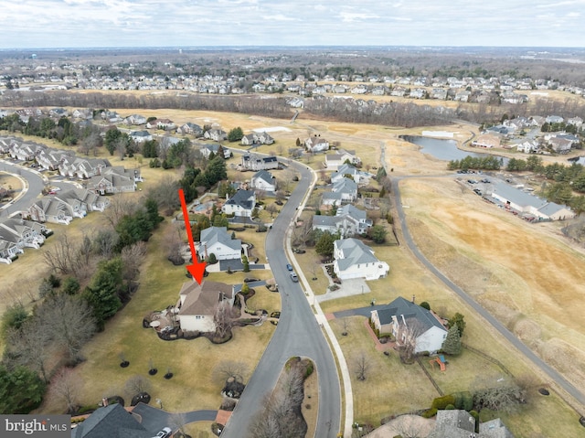 drone / aerial view featuring a residential view