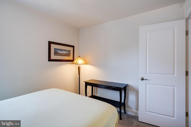 bedroom featuring baseboards and carpet flooring