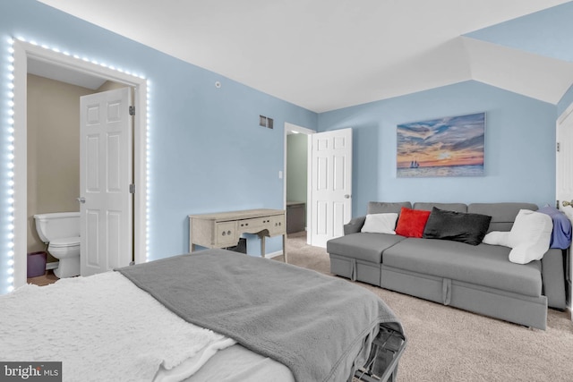 bedroom with carpet and visible vents