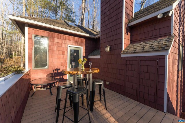 view of wooden deck