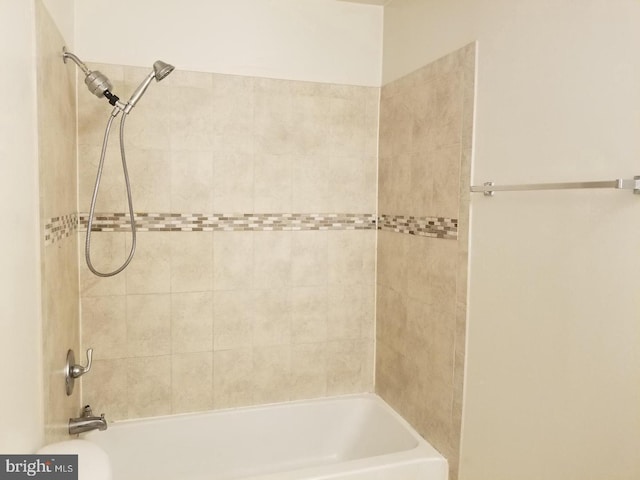 bathroom featuring bathing tub / shower combination