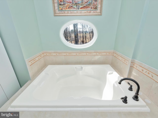 full bath featuring a garden tub