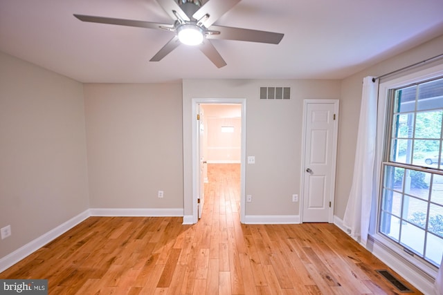 622 Hastings Rd, Baltimore, MD 21286 - spare room featuring light wood-type flooring and ceiling fan