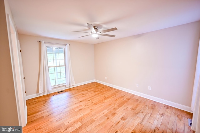 622 Hastings Rd, Baltimore, MD 21286 - spare room featuring ceiling fan and light wood finished floors