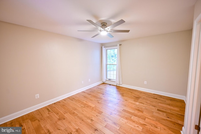 622 Hastings Rd, Baltimore, MD 21286 - empty room with a ceiling fan and light wood-type flooring