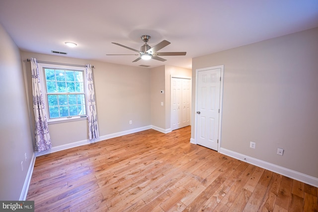 622 Hastings Rd, Baltimore, MD 21286 - spare room featuring a ceiling fan and light wood-style floors