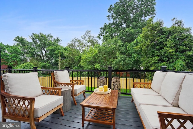 deck with outdoor lounge area