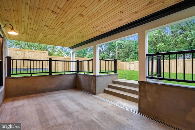 view of patio / terrace with a fenced backyard