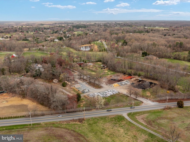 drone / aerial view with a rural view