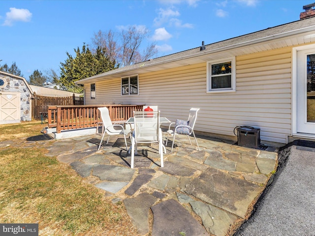 view of patio with fence