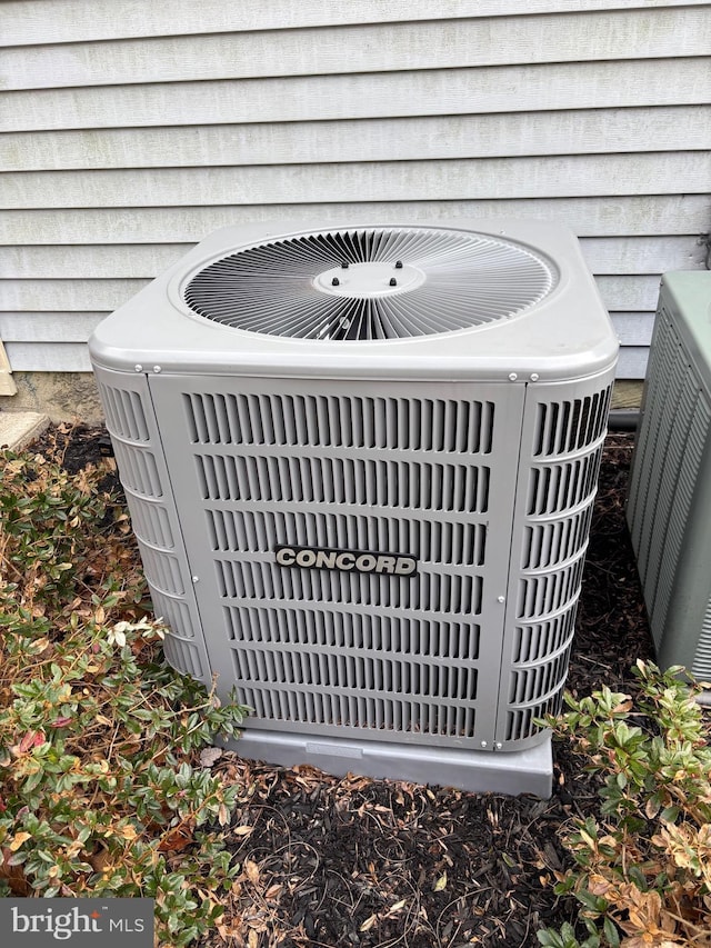 exterior details with central AC unit