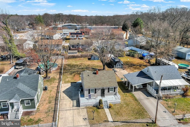 bird's eye view featuring a residential view