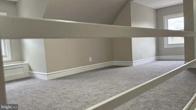 bonus room featuring carpet and baseboards