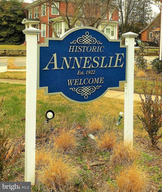 view of community sign