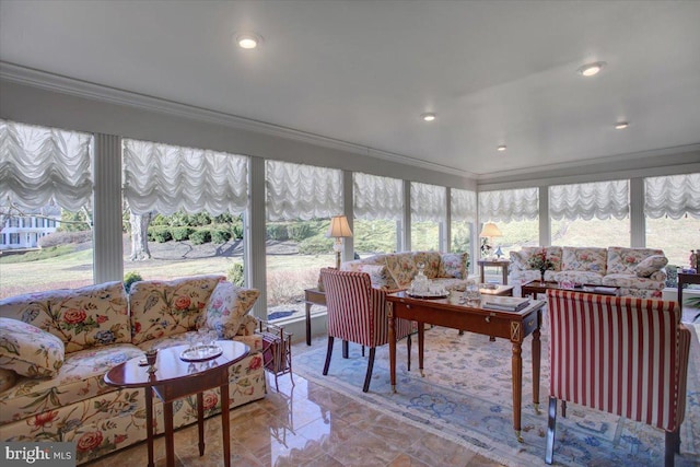 view of sunroom / solarium