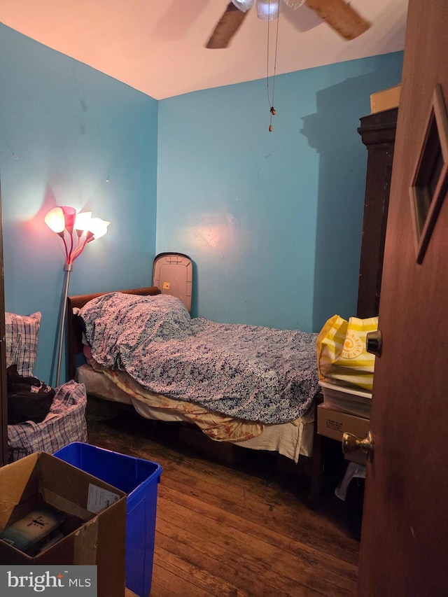 1507 Belmont Ave, Philadelphia, PA 19104 - bedroom featuring wood-type flooring and a ceiling fan