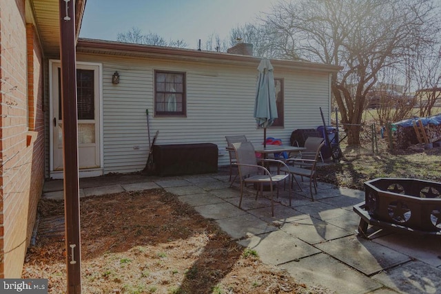 view of patio with fence