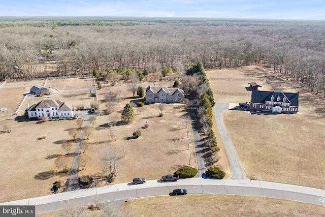 drone / aerial view featuring a rural view