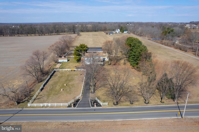 bird's eye view featuring a rural view