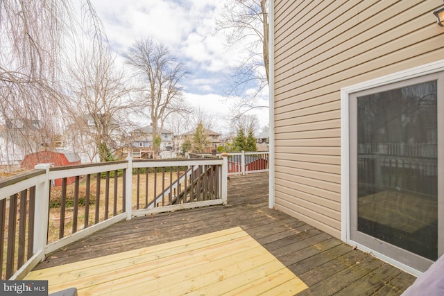 deck featuring a residential view