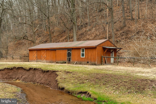 exterior space featuring fence