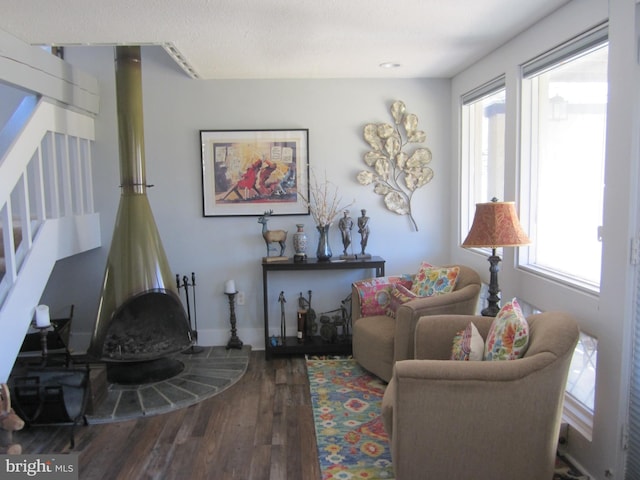 living room featuring wood finished floors