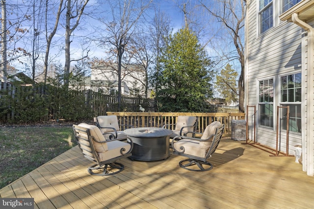 deck featuring fence