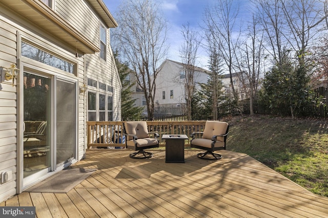 wooden deck with fence