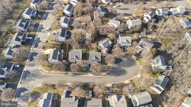 aerial view featuring a residential view