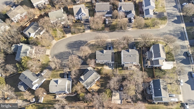 aerial view featuring a residential view