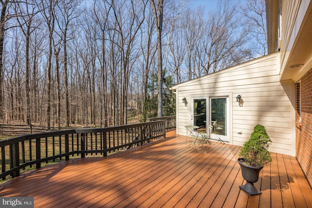 view of wooden deck