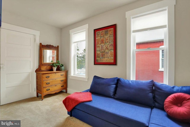 view of carpeted living room